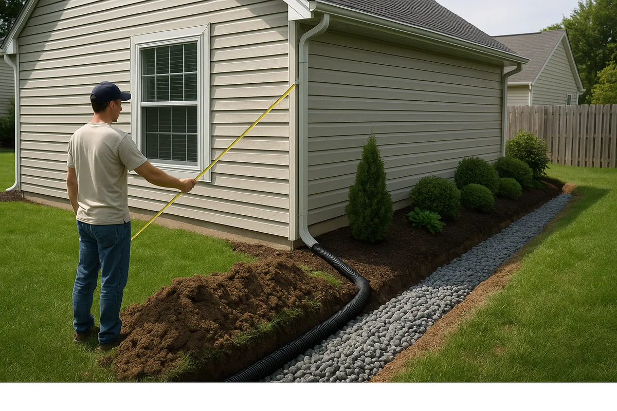 Sizing a French Drain System by Contributing Drainage Area