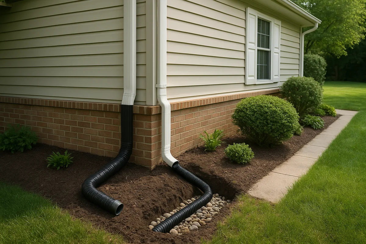 Buried Downspouts: How to Route Roof Water Away From Your Foundation