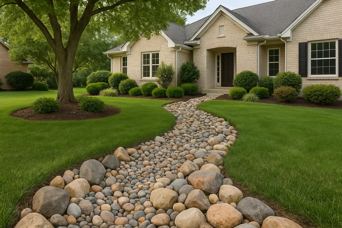 Dry Creek Beds for Drainage: When Function and Decoration Collide